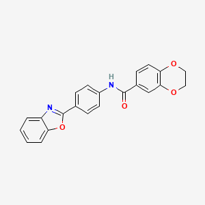 N-[4-(1,3-benzoxazol-2-yl)phenyl]-2,3-dihydro-1,4-benzodioxine-6-carboxamide