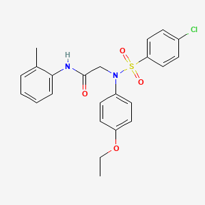 N~2~-[(4-chlorophenyl)sulfonyl]-N~2~-(4-ethoxyphenyl)-N~1~-(2-methylphenyl)glycinamide