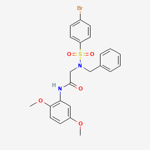 N~2~-benzyl-N~2~-[(4-bromophenyl)sulfonyl]-N~1~-(2,5-dimethoxyphenyl)glycinamide