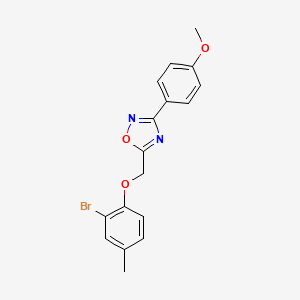 5-[(2-bromo-4-methylphenoxy)methyl]-3-(4-methoxyphenyl)-1,2,4-oxadiazole