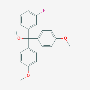 molecular formula C21H19FO3 B373685 4,4'-Dimethoxy-3''-fluorotrityl alcohol 