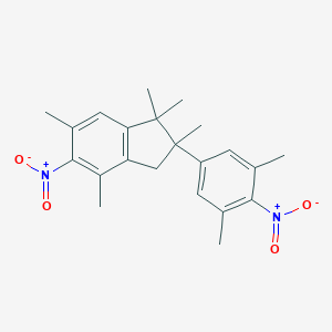 molecular formula C22H26N2O4 B373686 2-(3,5-Dimethyl-4-nitrophenyl)-1,1,2,4,6-pentamethyl-5-nitroindane 
