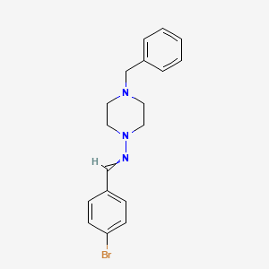 4-benzyl-N-(4-bromobenzylidene)-1-piperazinamine