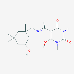 molecular formula C16H25N3O4 B3736924 5-({[(5-hydroxy-1,3,3-trimethylcyclohexyl)methyl]amino}methylene)-1-methyl-2,4,6(1H,3H,5H)-pyrimidinetrione 