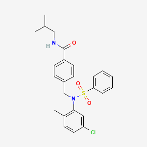 4-{[(5-chloro-2-methylphenyl)(phenylsulfonyl)amino]methyl}-N-isobutylbenzamide