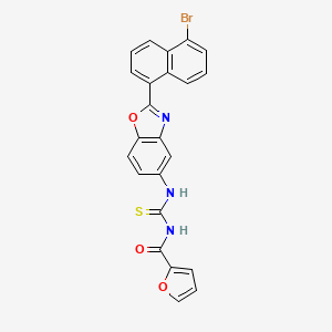 N-({[2-(5-bromo-1-naphthyl)-1,3-benzoxazol-5-yl]amino}carbonothioyl)-2-furamide