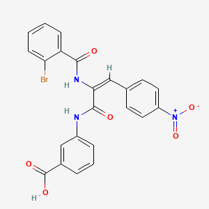 3-{[2-[(2-bromobenzoyl)amino]-3-(4-nitrophenyl)acryloyl]amino}benzoic acid