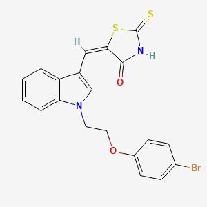 molecular formula C20H15BrN2O2S2 B3736957 5-({1-[2-(4-bromophenoxy)ethyl]-1H-indol-3-yl}methylene)-2-thioxo-1,3-thiazolidin-4-one 