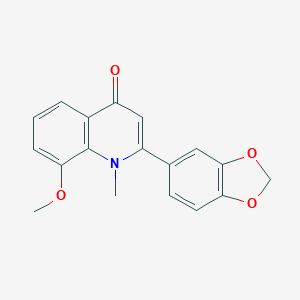 molecular formula C18H15NO4 B373706 2-(1,3-benzodioxol-5-yl)-8-methoxy-1-methyl-4(1H)-quinolinone 