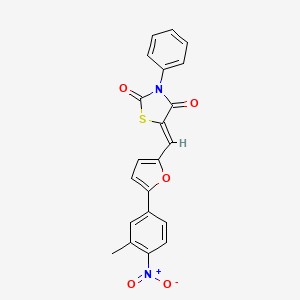 5-{[5-(3-methyl-4-nitrophenyl)-2-furyl]methylene}-3-phenyl-1,3-thiazolidine-2,4-dione