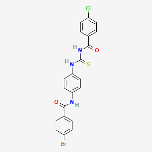 N-[[4-[(4-bromobenzoyl)amino]phenyl]carbamothioyl]-4-chlorobenzamide