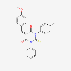 5-(4-methoxybenzylidene)-1,3-bis(4-methylphenyl)-2-thioxodihydro-4,6(1H,5H)-pyrimidinedione