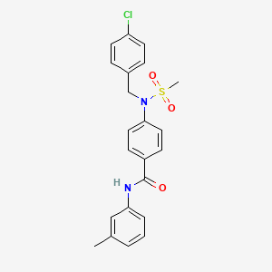 4-[(4-chlorobenzyl)(methylsulfonyl)amino]-N-(3-methylphenyl)benzamide