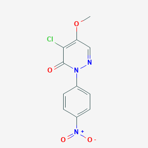molecular formula C11H8ClN3O4 B373762 4-chloro-2-{4-nitrophenyl}-5-methoxy-3(2H)-pyridazinone 