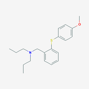 molecular formula C20H27NOS B373780 N-{2-[(4-methoxyphenyl)sulfanyl]benzyl}-N,N-dipropylamine 