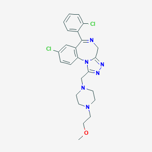 molecular formula C24H26Cl2N6O B373787 8-chloro-6-(2-chlorophenyl)-1-{[4-(2-methoxyethyl)-1-piperazinyl]methyl}-4H-[1,2,4]triazolo[4,3-a][1,4]benzodiazepine 