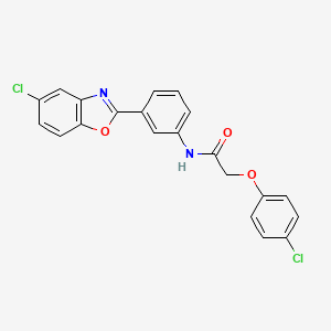 N-[3-(5-chloro-1,3-benzoxazol-2-yl)phenyl]-2-(4-chlorophenoxy)acetamide