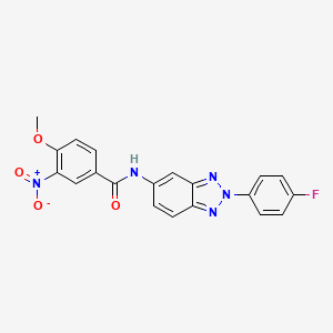 N-[2-(4-fluorophenyl)-2H-1,2,3-benzotriazol-5-yl]-4-methoxy-3-nitrobenzamide