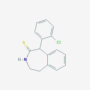 molecular formula C16H14ClNS B373795 1-(2-chlorophenyl)-1,3,4,5-tetrahydro-2H-3-benzazepine-2-thione 
