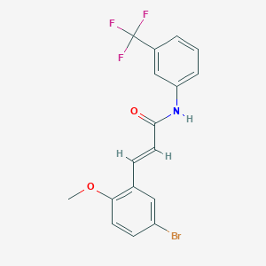 3-(5-bromo-2-methoxyphenyl)-N-[3-(trifluoromethyl)phenyl]acrylamide