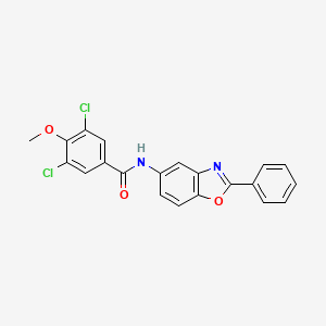 3,5-dichloro-4-methoxy-N-(2-phenyl-1,3-benzoxazol-5-yl)benzamide