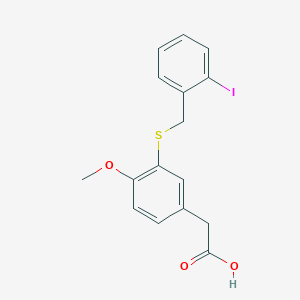 {3-[(2-Iodobenzyl)sulfanyl]-4-methoxyphenyl}acetic acid