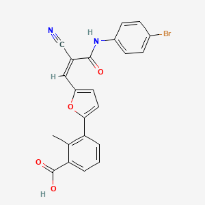3-(5-{3-[(4-bromophenyl)amino]-2-cyano-3-oxo-1-propen-1-yl}-2-furyl)-2-methylbenzoic acid