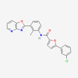 5-(3-chlorophenyl)-N-(2-methyl-3-[1,3]oxazolo[4,5-b]pyridin-2-ylphenyl)-2-furamide