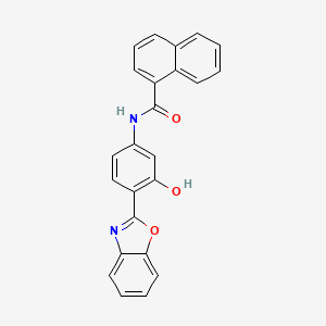 N-[4-(1,3-benzoxazol-2-yl)-3-hydroxyphenyl]-1-naphthamide