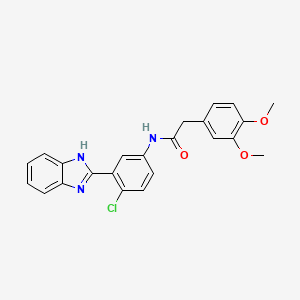 N-[3-(1H-benzimidazol-2-yl)-4-chlorophenyl]-2-(3,4-dimethoxyphenyl)acetamide