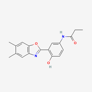 N-[3-(5,6-dimethyl-1,3-benzoxazol-2-yl)-4-hydroxyphenyl]propanamide