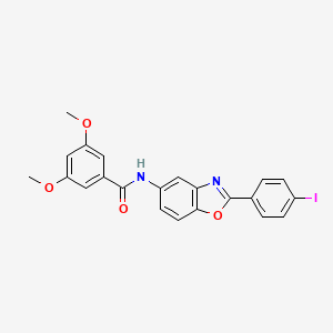 N-[2-(4-iodophenyl)-1,3-benzoxazol-5-yl]-3,5-dimethoxybenzamide