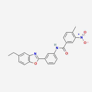 N-[3-(5-ethyl-1,3-benzoxazol-2-yl)phenyl]-4-methyl-3-nitrobenzamide