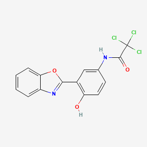 N-[3-(1,3-benzoxazol-2-yl)-4-hydroxyphenyl]-2,2,2-trichloroacetamide