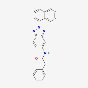 molecular formula C24H18N4O B3738114 N-[2-(1-naphthyl)-2H-1,2,3-benzotriazol-5-yl]-2-phenylacetamide 