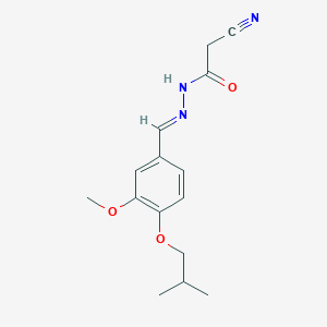 molecular formula C15H19N3O3 B373812 2-cyano-N'-(4-isobutoxy-3-methoxybenzylidene)acetohydrazide 