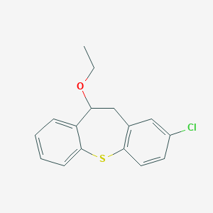 molecular formula C16H15ClOS B373813 2-Chloro-10,11-dihydrodibenzo[b,f]thiepin-10-yl ethyl ether 
