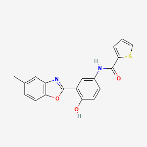 N-[4-hydroxy-3-(5-methyl-1,3-benzoxazol-2-yl)phenyl]-2-thiophenecarboxamide