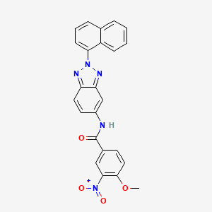 4-methoxy-N-[2-(1-naphthyl)-2H-1,2,3-benzotriazol-5-yl]-3-nitrobenzamide