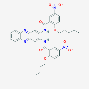 5-nitro-N-(3-{[5-nitro-2-(pentyloxy)benzoyl]amino}-2-phenazinyl)-2-(pentyloxy)benzamide
