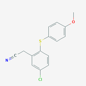 {5-Chloro-2-[(4-methoxyphenyl)sulfanyl]phenyl}acetonitrile