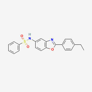 molecular formula C21H18N2O3S B3738171 N-[2-(4-ethylphenyl)-1,3-benzoxazol-5-yl]benzenesulfonamide 