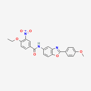 4-ethoxy-N-[2-(4-methoxyphenyl)-1,3-benzoxazol-5-yl]-3-nitrobenzamide