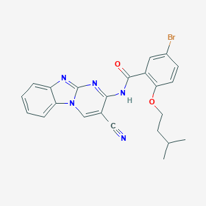 5-bromo-N-(3-cyanopyrimido[1,2-a]benzimidazol-2-yl)-2-(isopentyloxy)benzamide