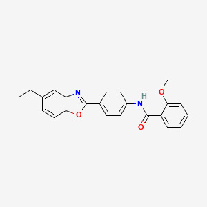 molecular formula C23H20N2O3 B3738204 N-[4-(5-ethyl-1,3-benzoxazol-2-yl)phenyl]-2-methoxybenzamide 