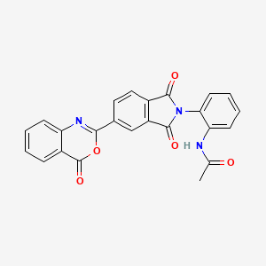 N-{2-[1,3-dioxo-5-(4-oxo-4H-3,1-benzoxazin-2-yl)-1,3-dihydro-2H-isoindol-2-yl]phenyl}acetamide