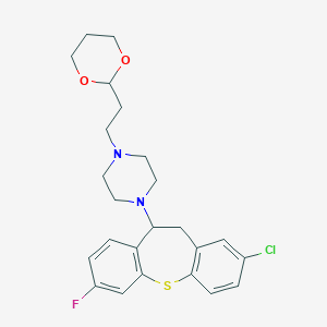 1-(2-Chloro-7-fluoro-10,11-dihydrodibenzo(b,f)thiepin-10-yl)-4-(2-(1,3-dioxan-2-yl)ethyl)piperazine
