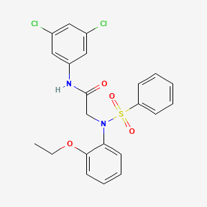 molecular formula C22H20Cl2N2O4S B3738234 N~1~-(3,5-dichlorophenyl)-N~2~-(2-ethoxyphenyl)-N~2~-(phenylsulfonyl)glycinamide 