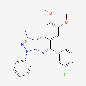 5-(3-chlorophenyl)-7,8-dimethoxy-1-methyl-3-phenyl-3H-pyrazolo[3,4-c]isoquinoline
