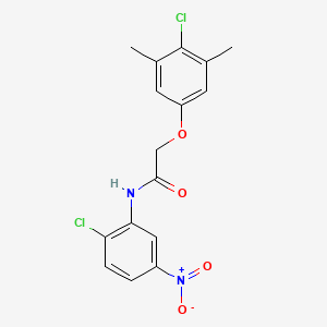 2-(4-chloro-3,5-dimethylphenoxy)-N-(2-chloro-5-nitrophenyl)acetamide